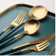 Set 24 tacamuri din inox Quasar & Co.,Auriu/Verde 6 x cutite, 6 x linguri, 6 x furculite, 6 x lingurite Set 24 tacamuri din inox Quasar & Co.,Auriu/Verde 6 x cutite, 6 x linguri, 6 x furculite, 6 x lingurite
