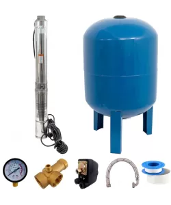 KIT Hidrofor Zinith Italiy 100L cu Pompa submersibila 4STM211, 1.3KW, 116 l/min, inaltime refulare 128m, Sistem complet KIT Hidrofor Zinith Italiy 100L cu Pompa submersibila 4STM211, 1.3KW, 116 l/min, inaltime refulare 128m, Sistem complet