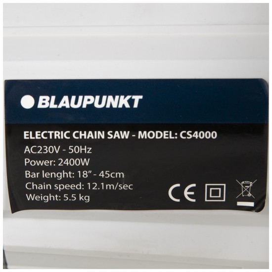 Fierastrau electric cu lant 2400W, 18'' Blaupunkt