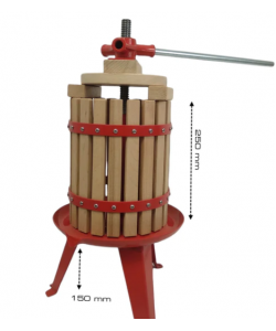 Presa manuala pentru struguri din lemn, ELEFANT FP-6, 6L