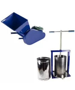 Set Zdrobitor fructe electric Micul Fermier, 500 Kg/ora + Teasc Inox 25L