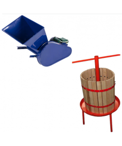 Set Zdrobitor fructe electric 500Kg/ora, Micul Fermier + Teasc 35L Lemn Rosu Set Zdrobitor fructe electric 500Kg/ora, Micul Fermier + Teasc 35L Lemn Rosu