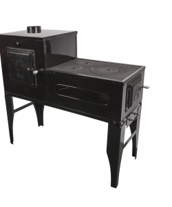 soba de gatit pe lemne Gospodar,neagra tip stanga 50 kg 82x46x82 cm
