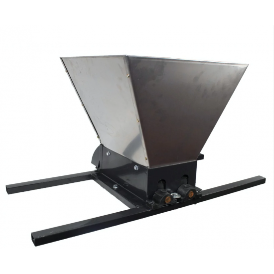 Zdrobitor struguri manual din inox, EuroTehno HGP-50, 180kg/ora, 35l, tamburi polietilena