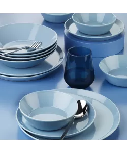 Serviciu de masa FORZA, 24 piese, 6 persoane, portelan, albastru, kutahya porselen Serviciu de masa FORZA, 24 piese, 6 persoane, portelan, albastru, kutahya porselen