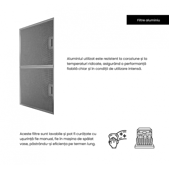 Hota incorporabila decorativa Hausberg HB-1260, Putere de absorbtie 450 m3/h, 1 motor, 60 cm, Inox