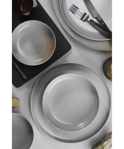 Serviciu de masa Moderna Colore Matte, 24 piese, 6 persoane, portelan, gri mat, kutahya porselen Serviciu de masa Moderna Colore Matte, 24 piese, 6 persoane, portelan, gri mat, kutahya porselen