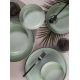 Serviciu de masa Moderna Colore Matte, 24 piese, 6 persoane, portelan, verde mat, kutahya porselen