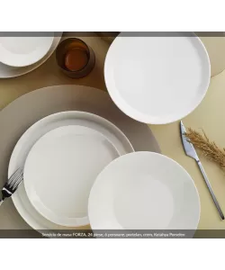 Serviciu de masa FORZA, 24 piese, 6 persoane, portelan, crem, Kutahya Porselen Serviciu de masa FORZA, 24 piese, 6 persoane, portelan, crem, Kutahya Porselen