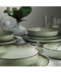 Serviciu de masa Moderna Dotti, 24 piese, 6 persoane, portelan, verde, kutahya porselen
