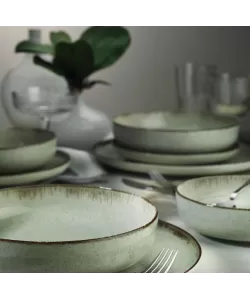 Serviciu de masa Moderna Dotti, 24 piese, 6 persoane, portelan, verde, kutahya porselen Serviciu de masa Moderna Dotti, 24 piese, 6 persoane, portelan, verde, kutahya porselen