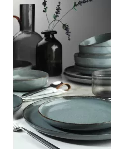 Serviciu de masa Moderna Dotti, 24 piese, 6 persoane, portelan, albastru, kutahya porselen Serviciu de masa Moderna Dotti, 24 piese, 6 persoane, portelan, albastru, kutahya porselen