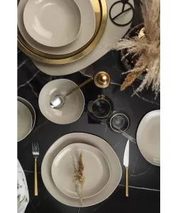 Serviciu de masa Soho, 24 piese, 6 persoane, portelan, scortisoara, kutahya porselen