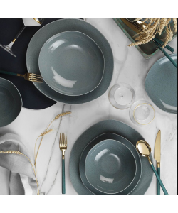 Serviciu de masa Soho, 24 piese, 6 persoane, portelan, albastru, kutahya porselen