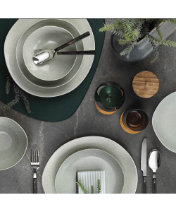 Serviciu de masa Soho, 24 piese, 6 persoane, portelan, verde, kutahya porselen