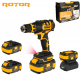 Autofiletanta pe acumulator ROTOR RDB21 21 V /3 Ah, 1350 Rot/min, 18+1, 30 Nm, Brushless