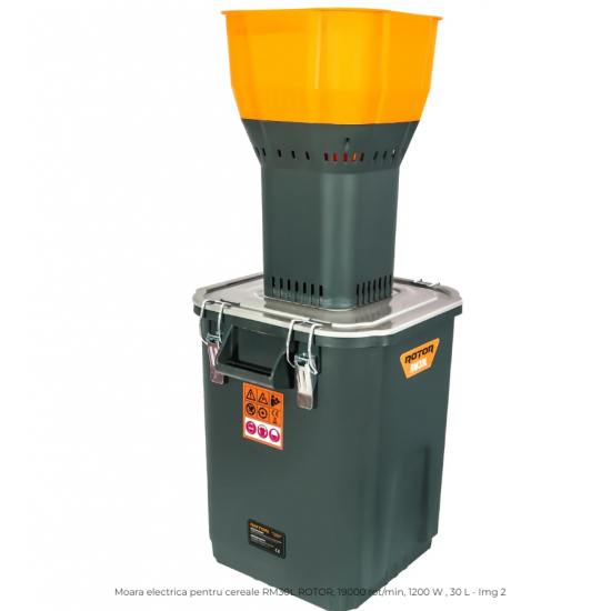 Moara electrica pentru cereale RM30L ROTOR, 19000 rot/min, 1200 W , 30 L