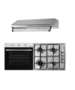 Pachet incorporabil Hausberg Cuptor electric HB-8053, Clasa A, 71L, 2225W, Negru/Inox, Plita Incorporabila HB-555, 4 arzatoare, Gaz, Inox, Hota incorporabila decorativa HB-1220, Putere de absorbtie 450 m3/h, 2 motoare, 60 cm, Inox