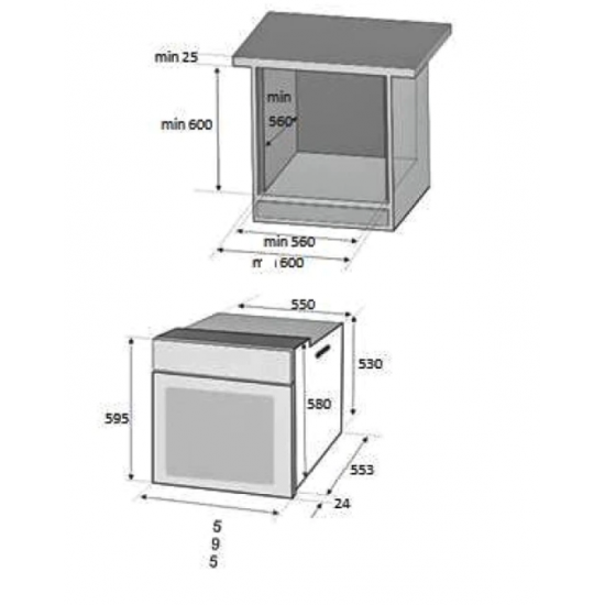 Pachet Cuptor electric Incorporabil Hausberg HB-8051IN, Clasa A, 76L, 2000W, Negru/Inox, Plita Incorporabila HB-555, 4 arzatoare, Gaz, Inox, Hota incorporabila telescopica HB-1285IN, Putere de absorbtie 420 m3/h, 2 motoare, 60 cm, Alb