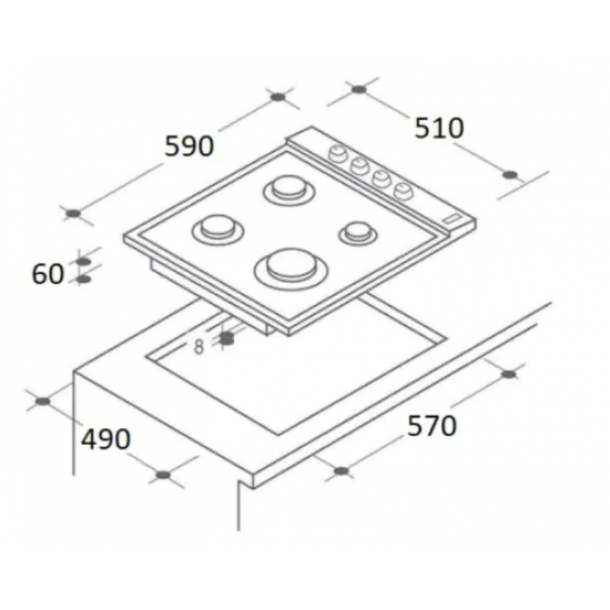 Pachet Cuptor electric Incorporabil Hausberg HB-8051IN, Clasa A, 76L, 2000W, Negru/Inox, Plita Incorporabila HB-555, 4 arzatoare, Gaz, Inox, Hota incorporabila telescopica HB-1285IN, Putere de absorbtie 420 m3/h, 2 motoare, 60 cm, Alb