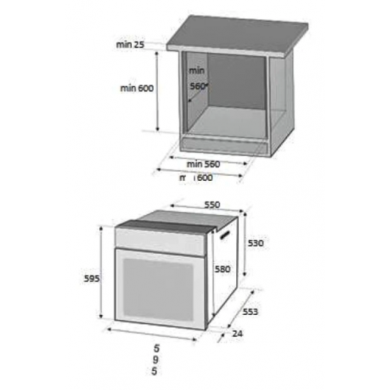 Pachet incorporabil Cuptor electric Hausberg HB-8051IN, Clasa A, 76L, 2000W, Negru/Inox Plita Incorporabila HB-555, 4 arzatoare, Gaz, Inox Hota incorporabila telescopica HB-1280, Putere de absorbtie 280 m3/h, 1 motor, 60 cm, Alb