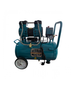 Compresor de Aer Fără Ulei German Meister, 1300W, Rezervor 24L, 8 Bar, 2 Ieșiri Aer, Motor 2800 RPM