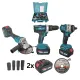 Trusă 3 în 1 cu Acumulator 36V – Mașină de Înșurubat cu Impact, Autofiletantă și Polizor Unghiular, German Meister, Brushless, 2x Acumulatori 8Ah