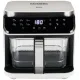 Friteuza cu aer Hausberg HB-2343AB, 6.5L, cos sticla, 12 programe, touchscreen, 1200W-1400W, 65-200°C , Alb