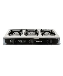 Mini aragaz portabil, Detoolz, 8.4kW, 3 ochiuri, Piezo