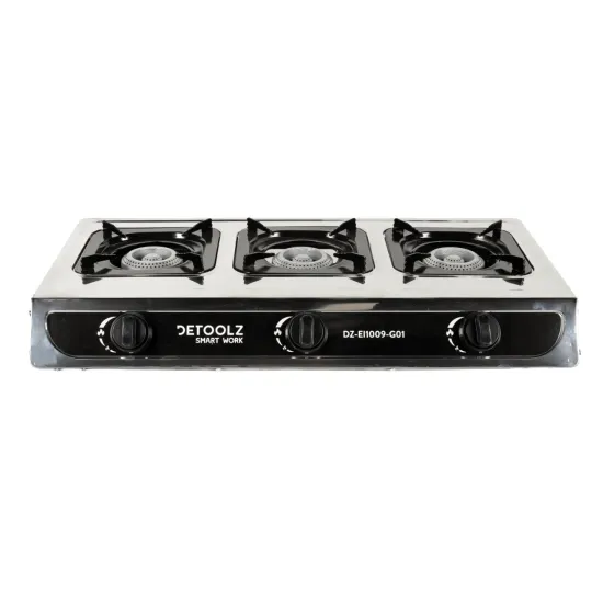Mini aragaz portabil, Detoolz, 8.4kW, 3 ochiuri, Piezo