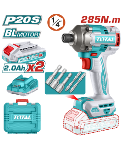 TOTAL - MASINA DE INSURUBAT CU IMPACT CU ACUMULATOR - 20V - 2.0AH - LI-ION (INCLUDE 2 ACUMULATORI)