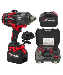 Cheie de Impact Profesională German Meister 36V/10 AH MAX, Brushless 2100 Nm, Prindere 3/4", 3 Trepte de Putere, LED, Acumulator Li-Ion