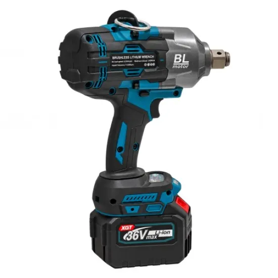 Cheie de Impact Profesională German Meister 36V/10 AH MAX, Brushless 2100 Nm, Prindere 3/4", 3 Trepte de Putere, LED