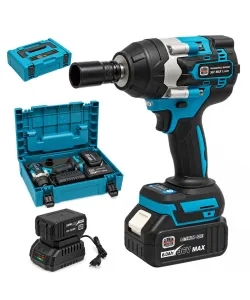 Cheie de Impact cu acumulator German Meister 36V MAX, Brushless, 700 Nm, 4800 RPM, 2 Acumulatori 6Ah, Încărcător și Valiză