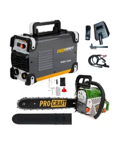Pachet Profi ProCraft , Invertor RWI 350 Industrial + Motofierastrau GS 52T, 5.5CP, accesorii incluse Pachet Profi ProCraft , Invertor RWI 350 Industrial + Motofierastrau GS 52T, 5.5CP, accesorii incluse