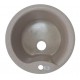 Chiuveta rotunda de bucatarie , 485 x 485 mm, adancime cuva 200 mm, granit compozit Bej Sanitec PI SN9032