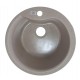 Pachet Chiuveta bucatarie Sanitec Pi SN9032BEJ, granit-compozit , 1 cuva rotunda, 49 cm, Baterie de bucatarie HAUSBERG HB-F5001, monocomanda, finisaj mat, Bej