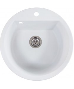 Chiuveta bucatarie Hausberg Adina HBC-9700, compozit, bej, cuva rotunda, 51 cm