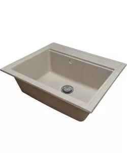 Chiuveta bucatarie Sanitec Vena SN9034BEJ, granit-compozit, bej mat, 1 cuva, 60 x 50 cm Chiuveta bucatarie Sanitec Vena SN9034BEJ, granit-compozit, bej mat, 1 cuva, 60 x 50 cm