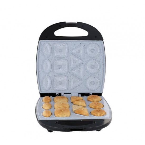 Aparat pentru biscuiti Hausberg HB-3563NG, 1300W, Capacitate 13 biscuiti, Negru