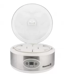 Aparat de preparat Iaurt Hausberg HB-2191 cu Display Led, 7 Cani din Sticla de 200 ml, 50 W