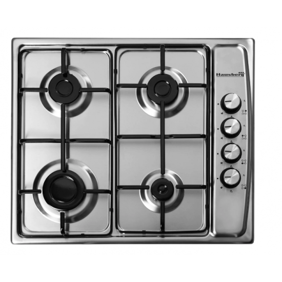 Pachet incorporabil Cuptor electric Hausberg HB-8051, Clasa A, 76L, 2000W, Negru/Inox, Plita Incorporabila HB-555, 4 arzatoare, Gaz, Inox, Hota incorporabila decorativa HB-1220, Putere de absorbtie 450 m3/h, 2 motoare, 60 cm-A