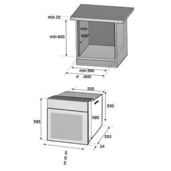 Pachet incorporabil Cuptor electric Hausberg HB-8051, Clasa A, 76L, 2000W, Negru/Inox, Plita Incorporabila HB-555, 4 arzatoare, Gaz, Inox, Hota incorporabila decorativa HB-1220, Putere de absorbtie 450 m3/h, 2 motoare, 60 cm-A