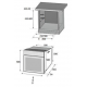 Pachet incorporabil Cuptor electric Hausberg HB-8051, Clasa A, 76L, 2000W, Negru/Inox, Plita Incorporabila HB-555, 4 arzatoare, Gaz, Inox, Hota incorporabila decorativa HB-1220, Putere de absorbtie 450 m3/h, 2 motoare, 60 cm-A