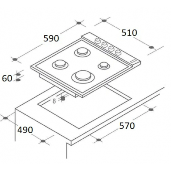 Pachet incorporabil Cuptor electric Hausberg HB-8051, Clasa A, 76L, 2000W, Negru/Inox, Plita Incorporabila HB-555, 4 arzatoare, Gaz, Inox, Hota incorporabila decorativa HB-1220, Putere de absorbtie 450 m3/h, 2 motoare, 60 cm-A