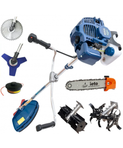 Set Motocoasa Baikal, 5.5CP (+Disc Vidia) + 3 x Cap Prasitoare + Cultivator + Drujba