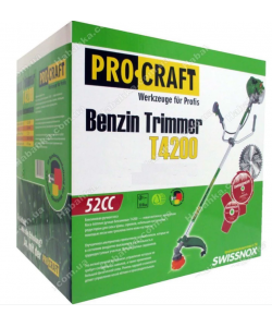 Set Motocoasa Procraft 4200, 5.3CP, 52CC + Cap Drujba + 4 Sisteme Taiere