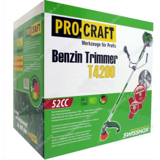 Set Motocoasa Procraft 4200, 5.8CP, 52CC + Prasitoare + 4 Sisteme Taiere