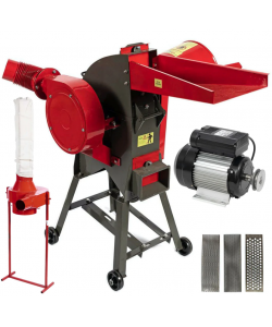 Set Moara cereale si tocator resturi vegetale cu turbina (2 in 1) Micul Fermier OH-350T, 500Kg/h, 220V, motor 3Kw inclus, cu turbina pentru ciclon si ciclon inclus