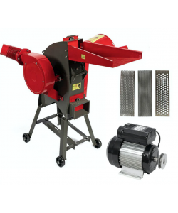 Set Moara cereale si tocator resturi vegetale cu turbina (2 in 1) Micul Fermier OH-350T, 500Kg/h, 220V, motor 3Kw inclus